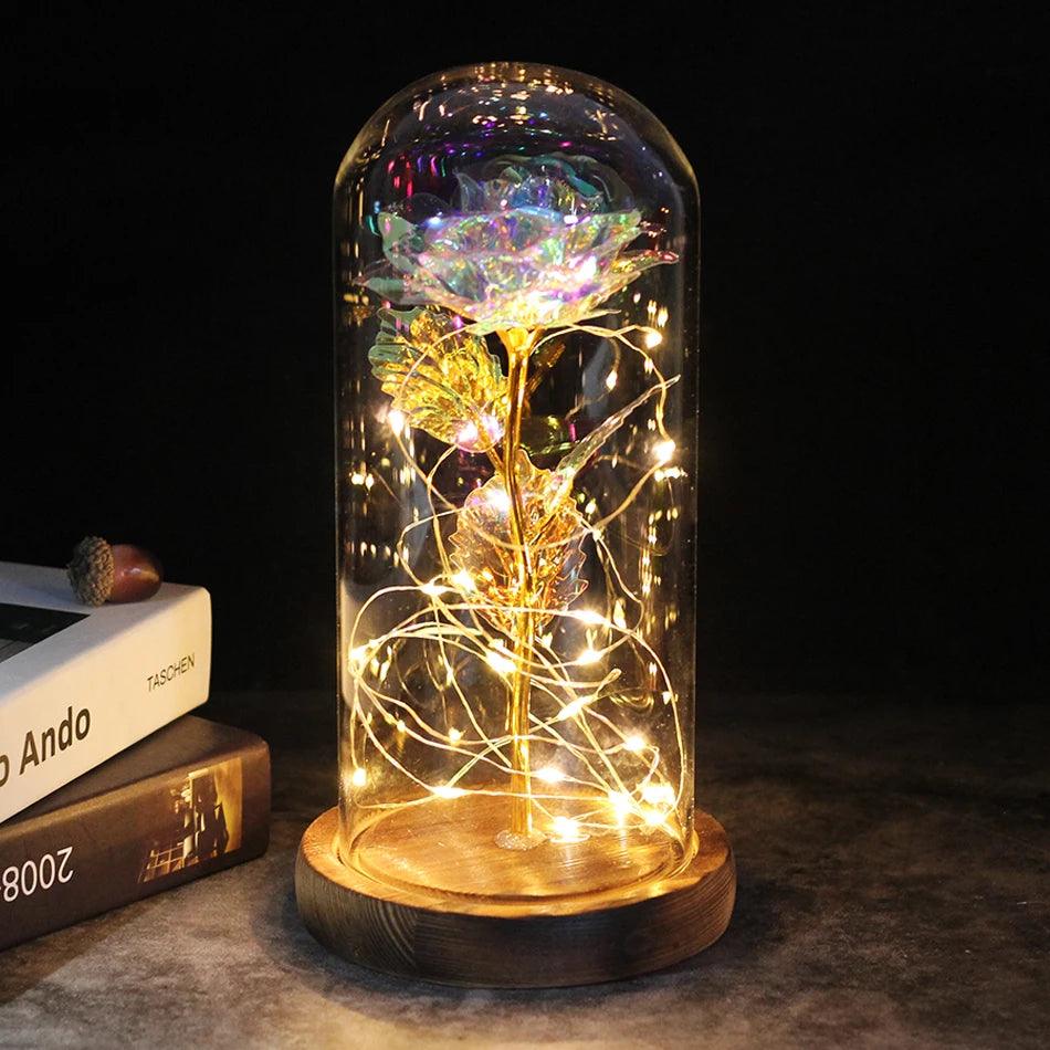 Enchanting Beauty and the Beast™ LED-Lit Rose - Razzled & Bedazzled Boutique