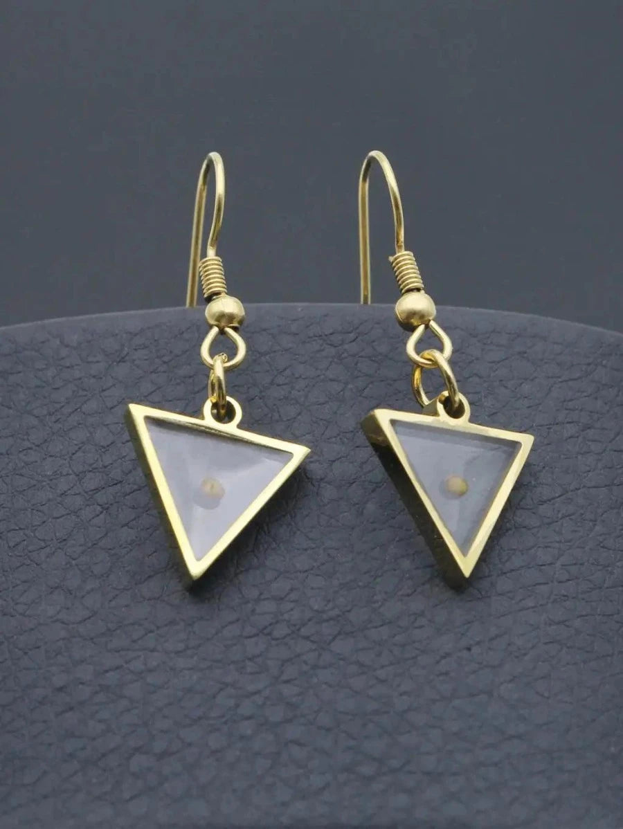 Eternally Faithful™ | Triangle Mustard Seed Earrings - Razzled & Bedazzled Boutique