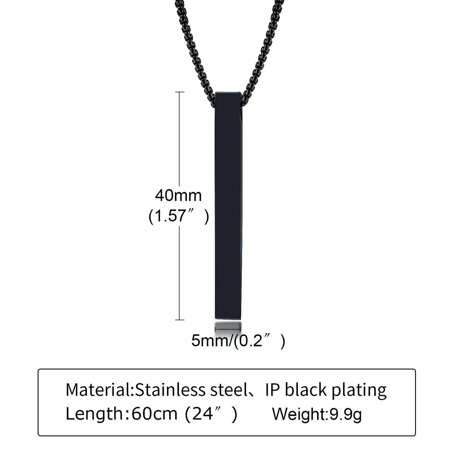 Sleek & Elegant™ 3D Bar Pendant Necklace - Razzled & Bedazzled Boutique