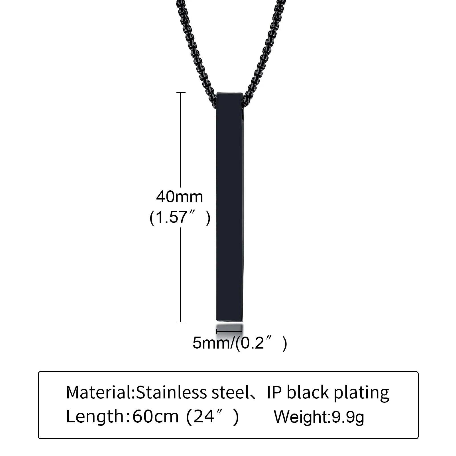 Sleek & Elegant™ 3D Bar Pendant Necklace - Razzled & Bedazzled Boutique