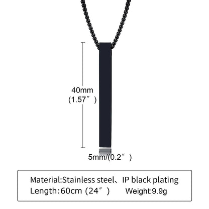 Sleek & Elegant™ 3D Bar Pendant Necklace - Razzled & Bedazzled Boutique