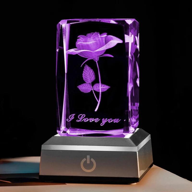 Love Illuminated™ Rose Light | 3D Color changing - Razzled & Bedazzled Boutique